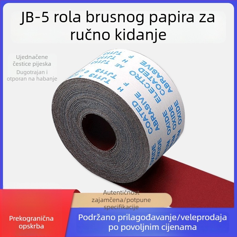 JB-5 SiC abrazivna tkanina za čišćenje metala, uklanjanje hrđe i poliranje namještaja i drva (95/115 mm × 1,0 m)