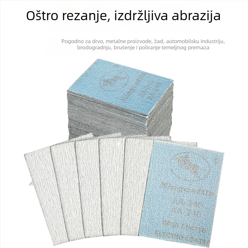 Taurus kvadratni filcani šmirgl papir za brušenje, 75 × 100 mm, suho brušenje, samoljepljiv, za poliranje boje automobila