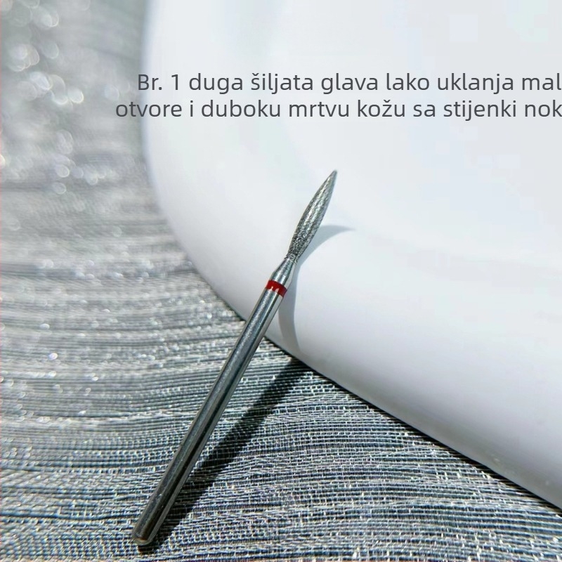 Glava za predobradbu noktiju s brusnom glavom u ruskom stilu i otvorenim džepom – profesionalni alat za uklanjanje kože u salonu za manikuru, visoke kvalitete