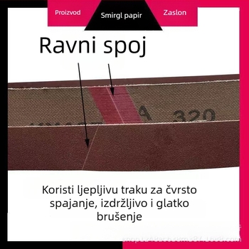 Mitsubishi abrazivni pojas za metalno brušenje, smeđi korund, 760 × 25 mm, za brušenje i poliranje