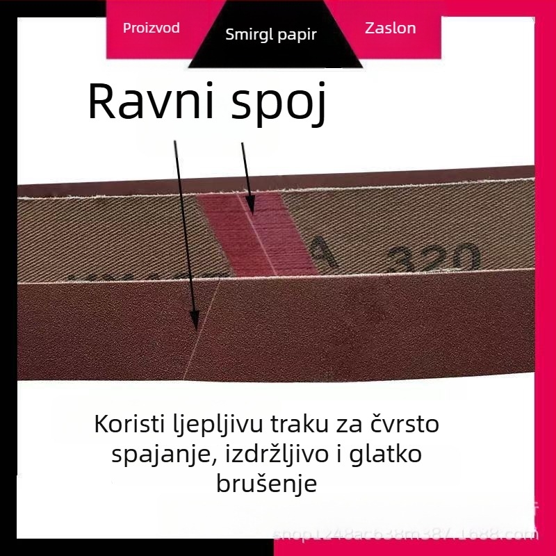 Mitsubishi abrazivni pojas za metalno brušenje, smeđi korund, 760 × 25 mm, za brušenje i poliranje
