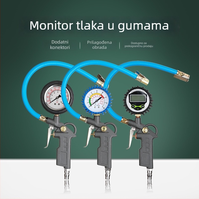 Digitalni mjerač tlaka u gumama s pištolom za nadimanje