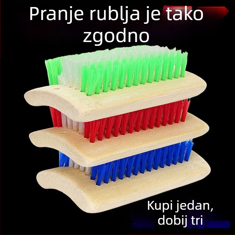 Velika četka za pranje rublja s tvrdim vlaknima, četvrtast dizajn, za odjeću i obuću, izdržljiva kućna četka za čišćenje