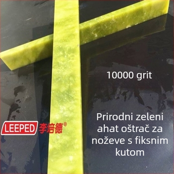 Prirodni kamen od achata za ulje, 10000 granulacija, za fino poliranje, pravokutnog oblika 150 × 20 × 5 mm, kamen za oštrenje s fiksiranim kutem