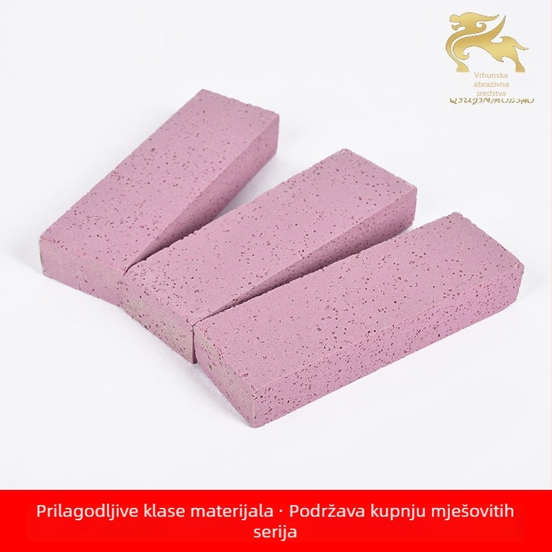 Ružičasta pravokutna oilstone od kromnog korunda za fino oštrenje, poliranje i brušenje; prilagodba obrade; dostupne narudžbe u velikim količinama.