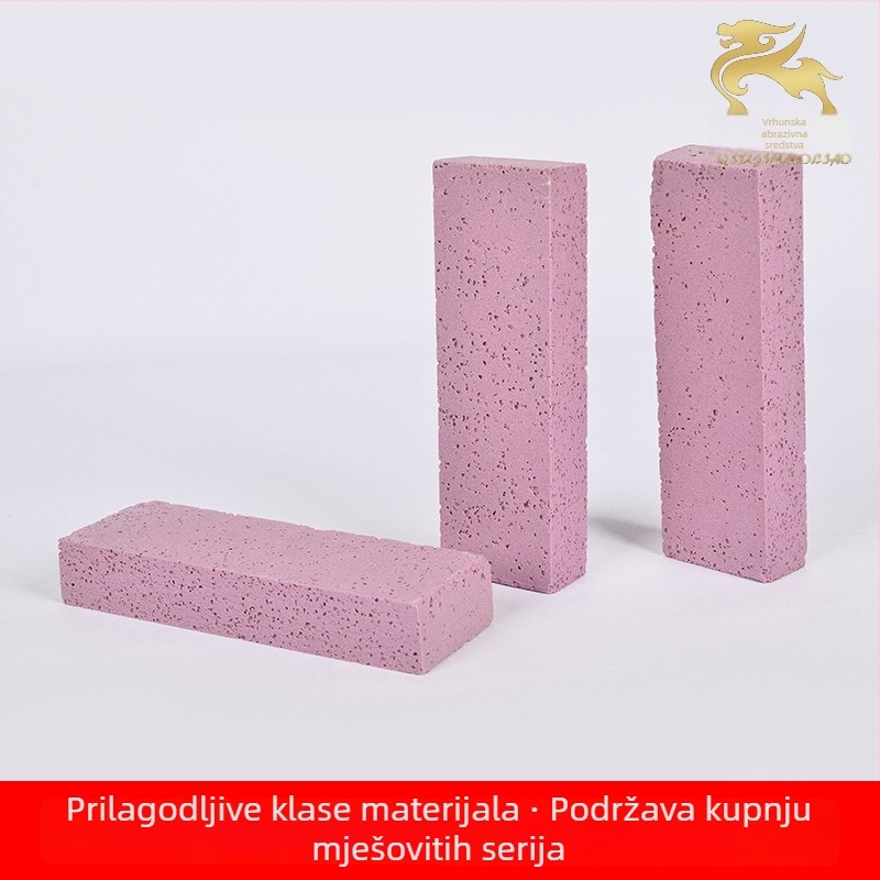 Ružičasta pravokutna oilstone od kromnog korunda za fino oštrenje, poliranje i brušenje; prilagodba obrade; dostupne narudžbe u velikim količinama.