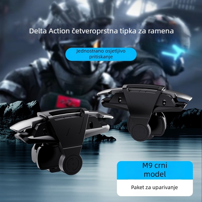 M9 gaming kontroler za PUBG, fizički gumbi za kontrolu potiska, universalni dodatak za mobilni telefon