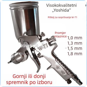 Jiyou W-71W-77 spreja pištolj s gornjim i donjim spremnikom, Yoshida pneumatski sprej pištolj, 1.01.31.52.02.53.0