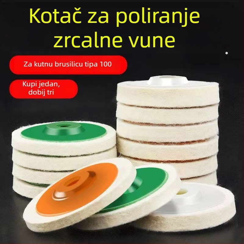 Vuneni polirni kotač za kutnu brusilicu — završni sjaj, platneni kotač