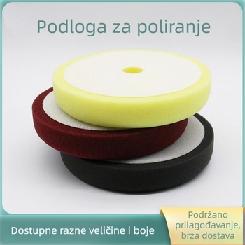 Komplet ravnih spužastih diskova za voskanje i poliranje automobila, grubo–srednje–fin, promjer 6–7 inča