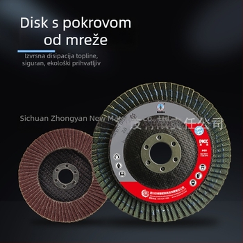 4 inčni ravni flap disk za poliranje, 75 mreža, sinteriziran, debeli, industrijskog ranga smeđi korund