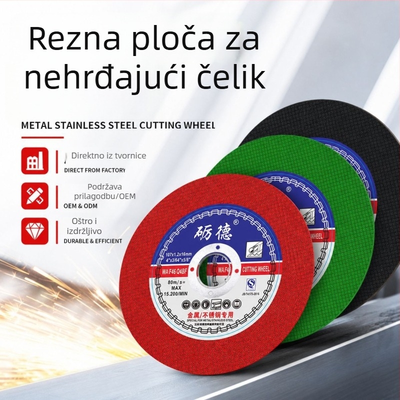Lide otporan flap disk, ultra-tanki dvostruke mreže nehrđajući čelik, 107 mm disk za kutnu brusilicu