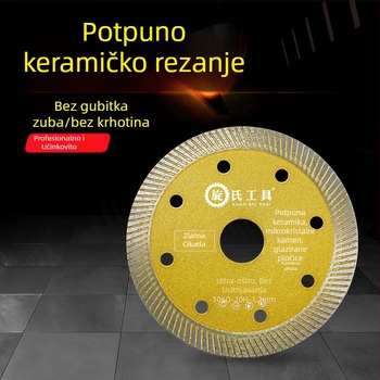 Izuzetno tanak disk za suho rezanje keramičkih pločica i ploča od kamena, za kutnu brusilicu