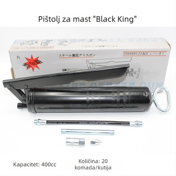 Black Diamond ručni klipni pištolj za mazivo, 400cc, visok tlak, velik kapacitet