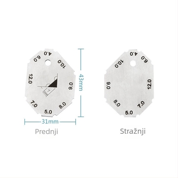 Set dvaju dijelova mjernog alata za zavarivanje