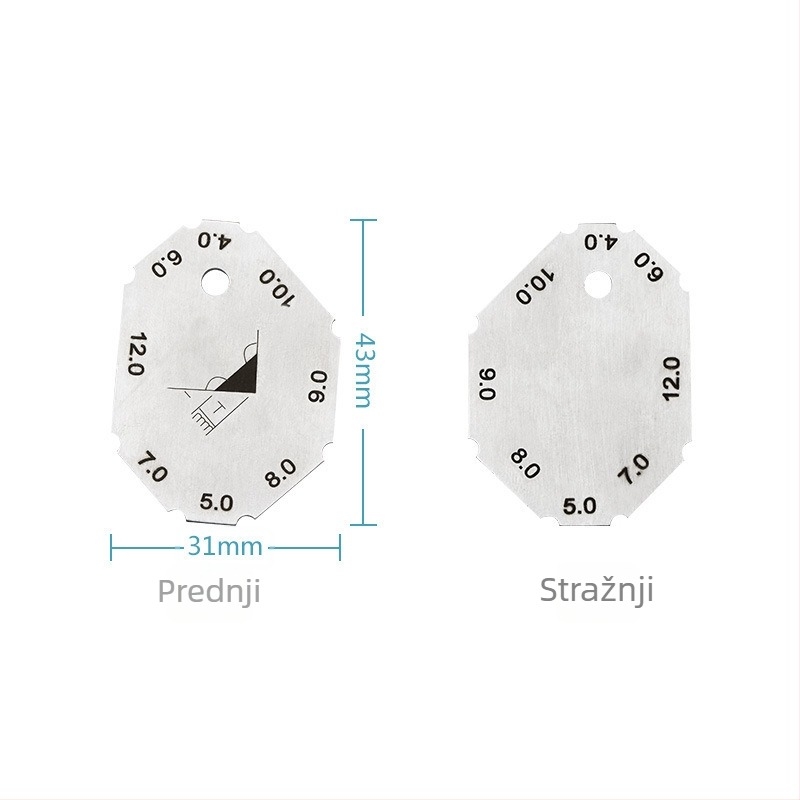 Set dvaju dijelova mjernog alata za zavarivanje