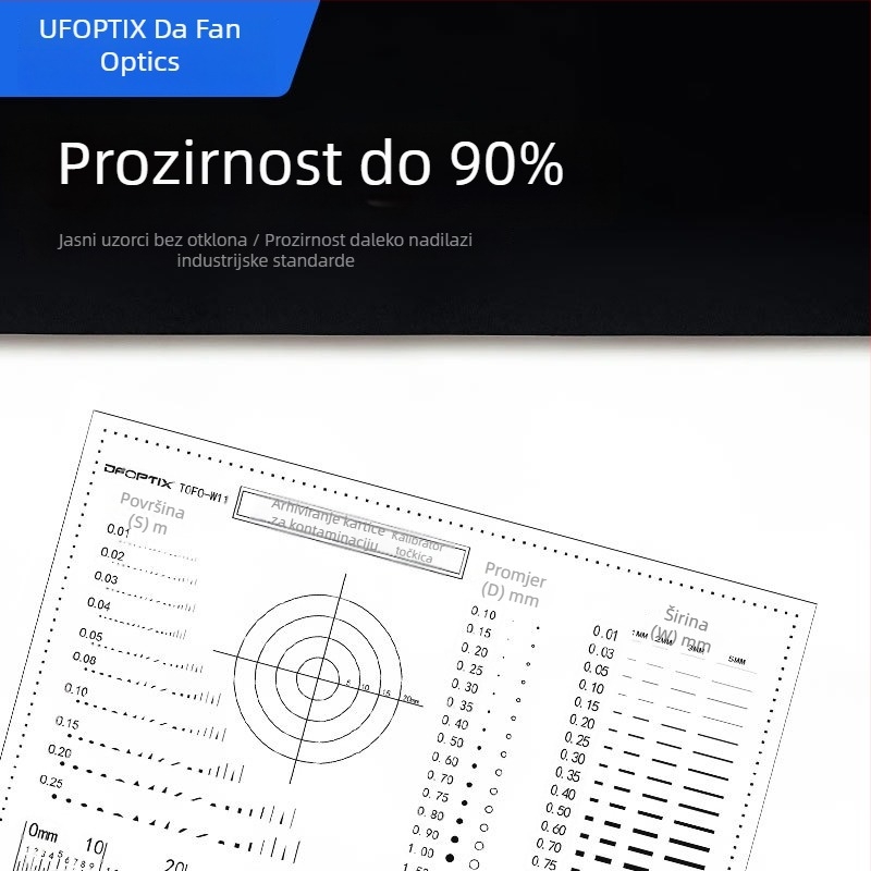 Mjerač veličine kartice, prozirni film sa točkama, kartica defekata, kartica za usporedbu, savitljivo ravnalo za usporedbu defekata i pukotina