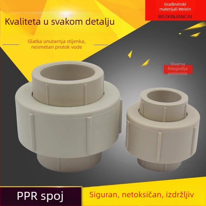 PPR spoj za cijevi, potpuno plastičan spojnik, vruće zavarivanje 20 25 32 40 50 63 75