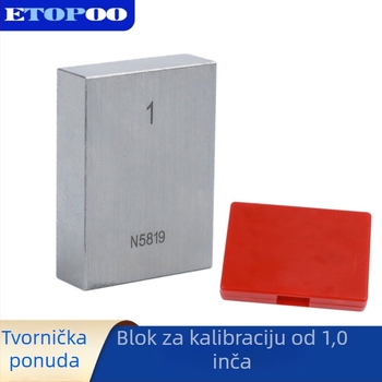 Laserom graviran blok mjerenja preciznosti od čelika, monoblok, pravokutnog oblika