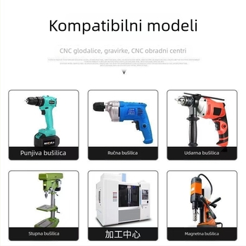 HSS spiralno svrdlo s pravim držajem, produženo za bušenje željeza, plastike, drveta i akrila, 160-400 mm