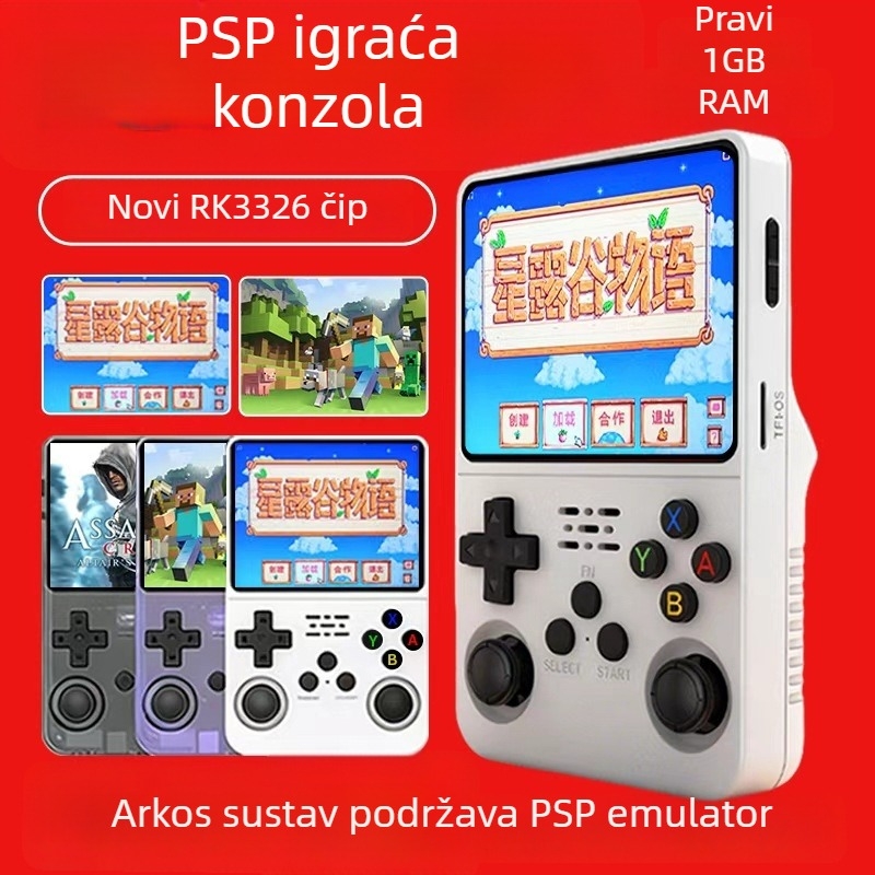 R36S ručna konzola s matičnom pločom V20, PSP emulator, nostalgični retro dizajn, 64GB
