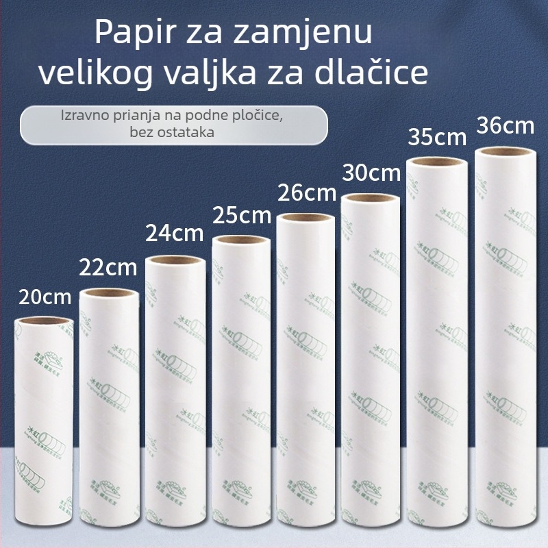 Zamjenske ploče za rolu za uklanjanje dlačica, veličine 20–36 cm, za podove i pločice