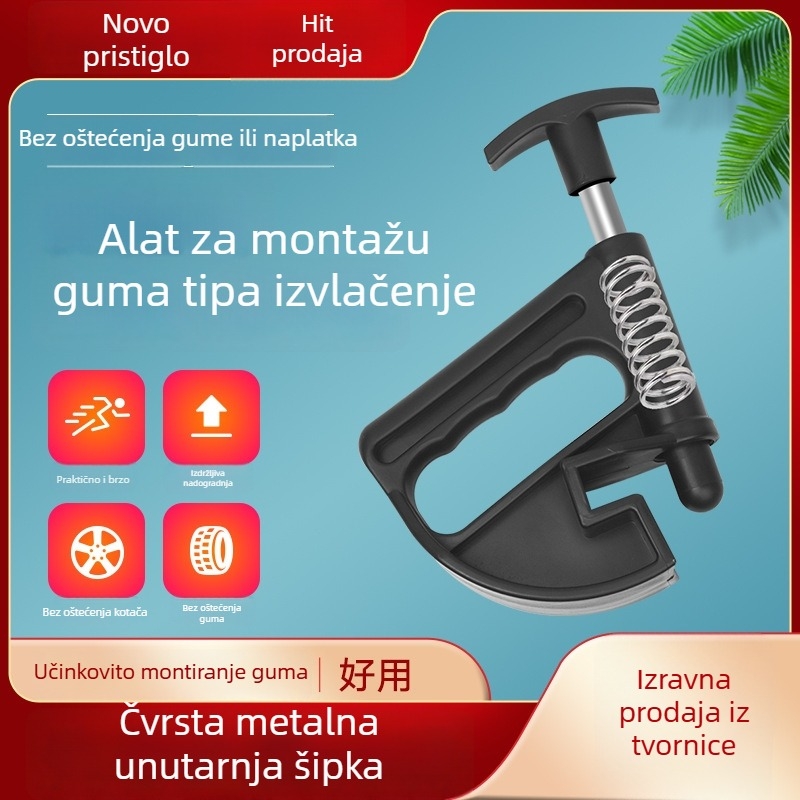 Alat za demontažu guma, pomoćni alat za tubeless gume, alat za tlak guma, ugradnja za plošne i otporne na probijanje gume