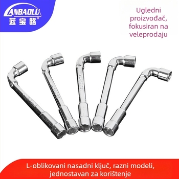 Krom-vanadijev čelik perforirani šesterokutni ključ, ručni dvostruki L-oblik ključ za popravak automobila