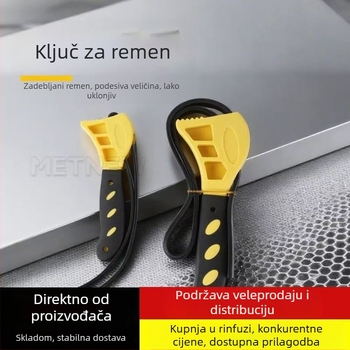 Višefunkcionalni remenski ključ s podesivim otvaračem za boce i gumeni ključ za popravke automobila – ručni alati