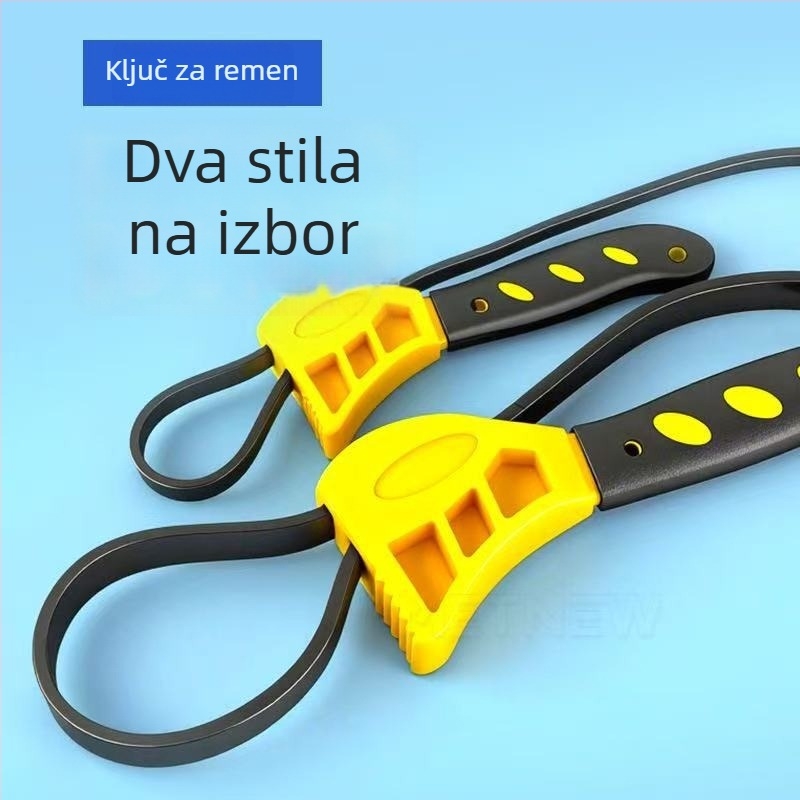 Višefunkcionalni remenski ključ s podesivim otvaračem za boce i gumeni ključ za popravke automobila – ručni alati