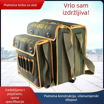 Torba od platna preko jednog ramena za električne alate, višefunkcionalna s velikim kapacitetom, Oxford stil