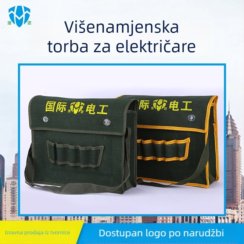 Platnena torba za alate za električne radove i hardver, višenamjenski komplet za popravke i montažu