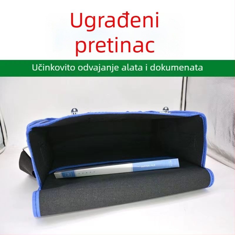 Platnena torba za alat, ojačana i otporna na habanje, za zidare i građevinske radove, torba za skladištenje alata, višenamjenska torba za elektrikara