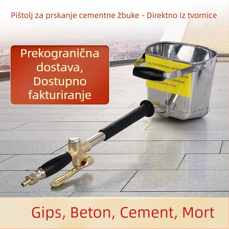 Pistolj za prskanje cementnog maltera za unutarnje i vanjske zidove, pneumatski alat, automatska mašina za prskanje morta