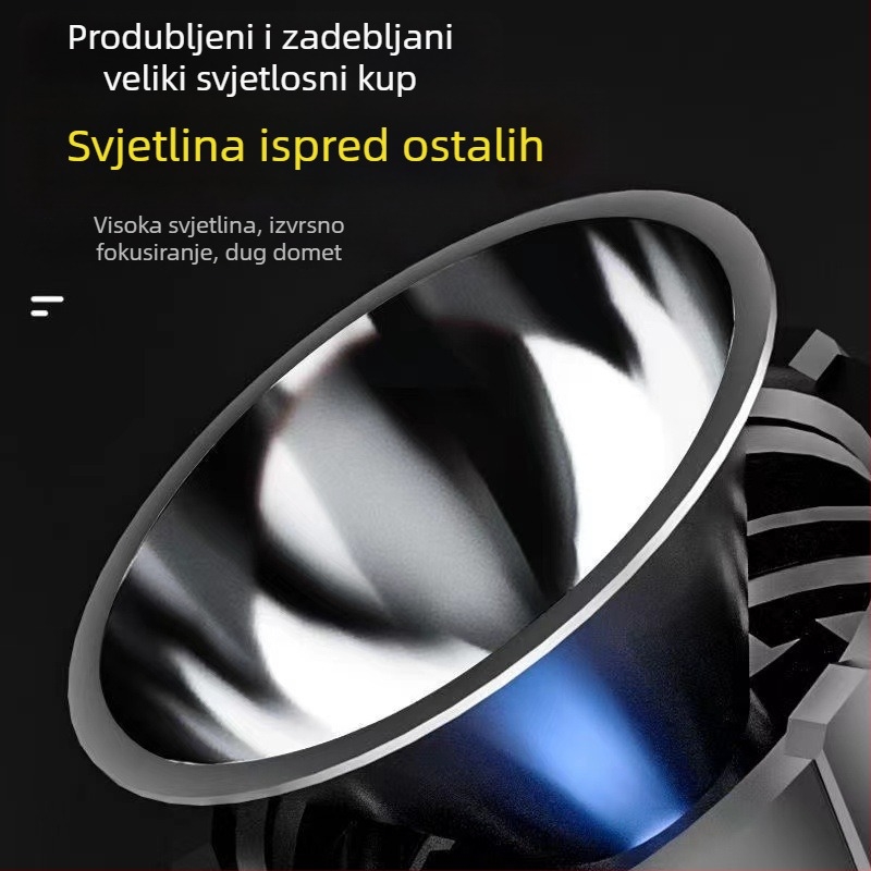 Višenamjenski prijenosni reflektor s ručnim visokopotentnim LED svjetlom, punjivi, dugi domet, vanjska radna svjetiljka