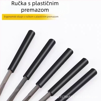 Set različitih pilnika za obradu drva: ravne i trokutaste pilnike, pilnici visoke tvrdoće, mali pilnici i alati za brušenje