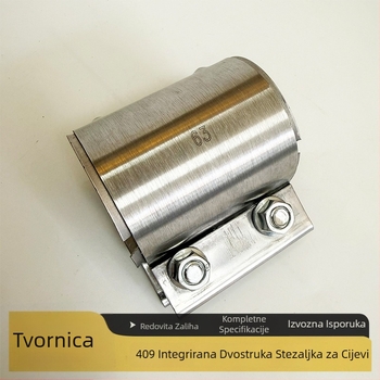 Dvostruka stezaljka za cijev ispušnog sustava automobila, nominalni promjer 51 mm, promjer učvršćivanja 48 mm, 409 umetaka