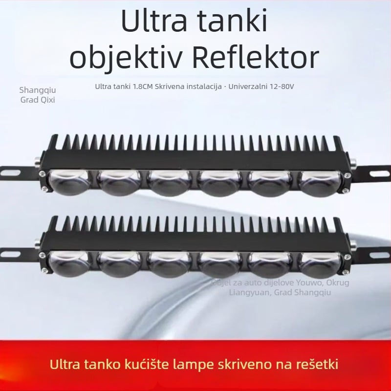 6-LED ultra-tanki mrežni spot svjetlo žuto-bijele dvobojne boje, dugi domet, skrivena montaža, 12-80V, vodootporno