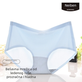 Bešivne ženske gaćice od Ice Silk s pamukom u području prepona i prozračnom mrežastom konstrukcijom