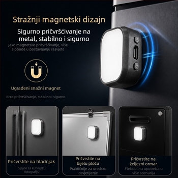 DJI Pocket 4 magnetski komplet svjetla dopune s tri boje temperature, prijenosno svjetlo za ljepotu za akcijske kamere