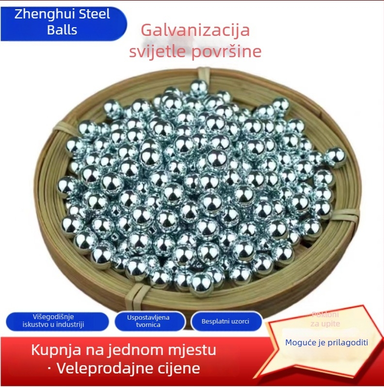 Galvanizirana čelična kugla za praćku, otporna na hrđu, protuklizna površina, čvrsta