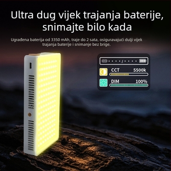 40W RGB svjetlo za live streaming, prijenosno džepno LED osvjetljenje za kameru, fotografiju i telefon
