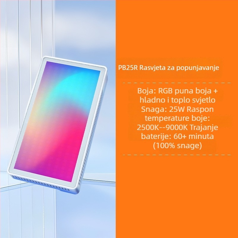40W RGB svjetlo za live streaming, prijenosno džepno LED osvjetljenje za kameru, fotografiju i telefon