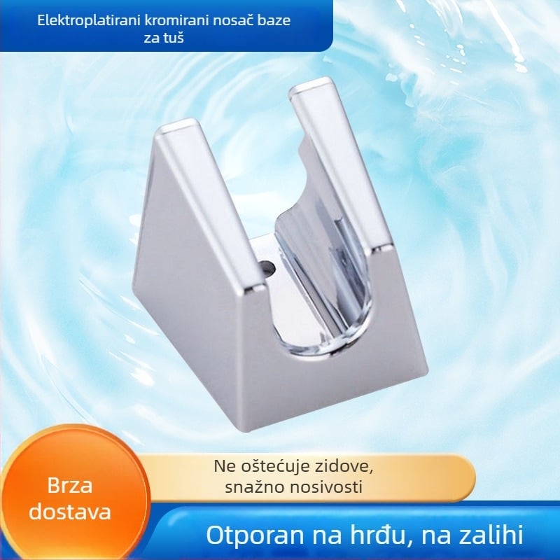 Kvadratna osnova za tuš glavu s držačem za ručni tuš i zidnim nosačem, krom završna obrada, ABS, model 019231
