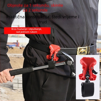 Električarski pojas s prijenosnim držačem alata, brzo pričvršćivanje u struku, metalni držač
