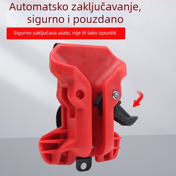 Električarski pojas s prijenosnim držačem alata, brzo pričvršćivanje u struku, metalni držač