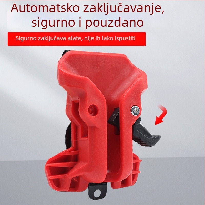 Električarski pojas s prijenosnim držačem alata, brzo pričvršćivanje u struku, metalni držač