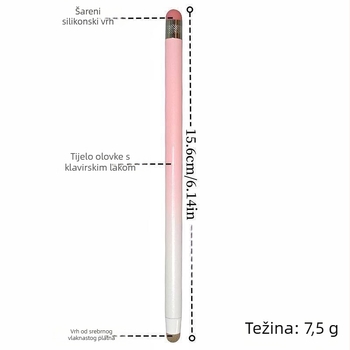Stilus s dvostrukim vrhom s gradijentnom bojom za pametne telefone i tablete – kapacitiv olovka za crtanje