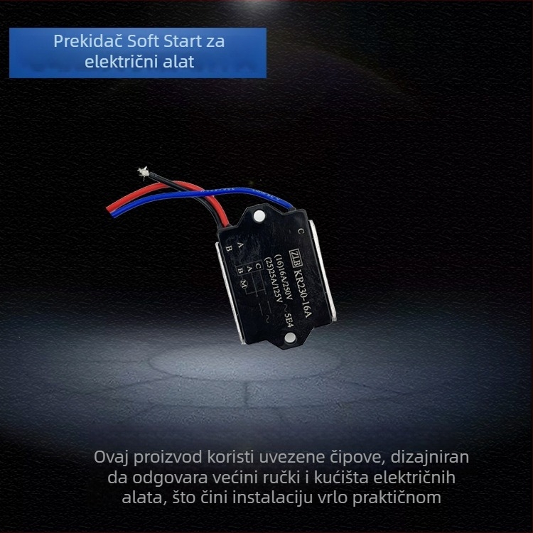 Prekidač mekog pokretanja za snažne alate, kompatibilan s kutnim brusilicama od 180/230 mm i strojevima za kanale