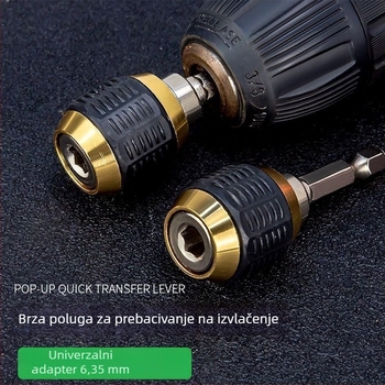 Heksagonalni brzi adapter za bušilicu s pop-up konektorom i šipkom za brzu promjenu